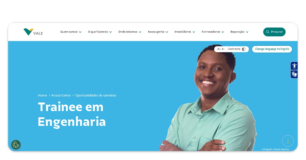 Trainee em engenharia da Vale