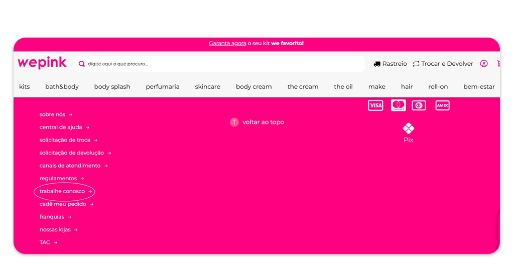 Vagas de emprego na Wepink