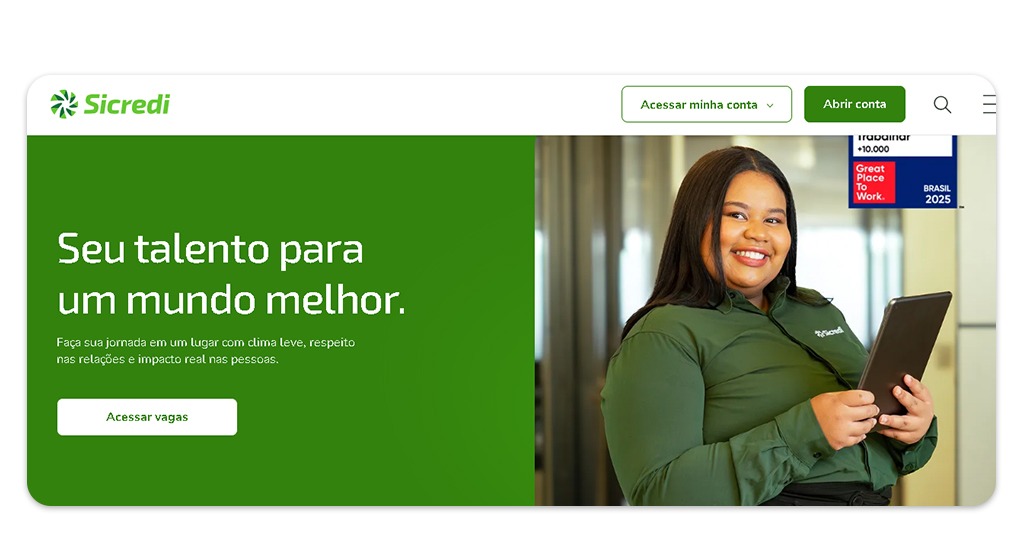 Vagas para trabalhar no Sicredi