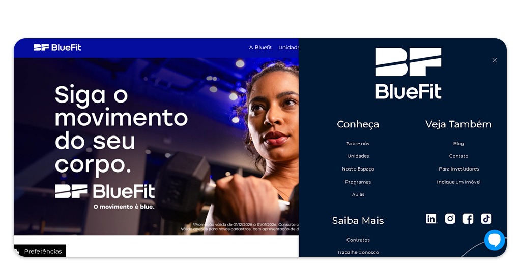 Vagas na Bluefit Academia