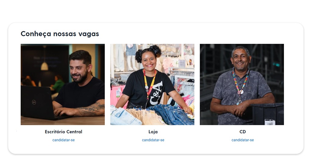 Emprego nas lojas C&A