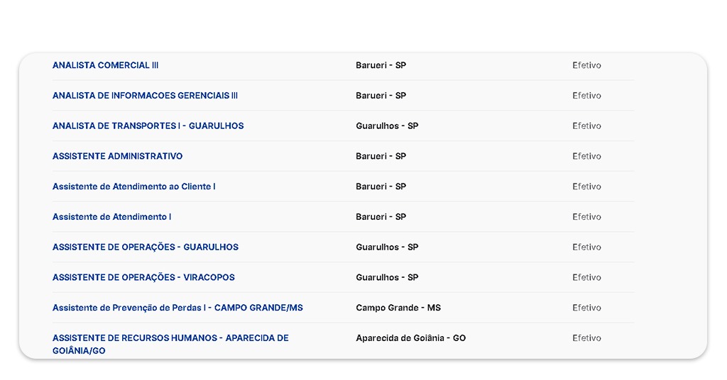 Vagas para trabalhar na Total Express