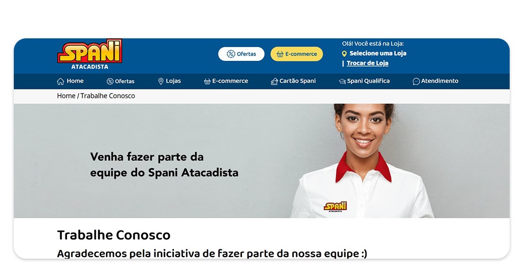 Vagas para trabalhar na Spani Atacadista