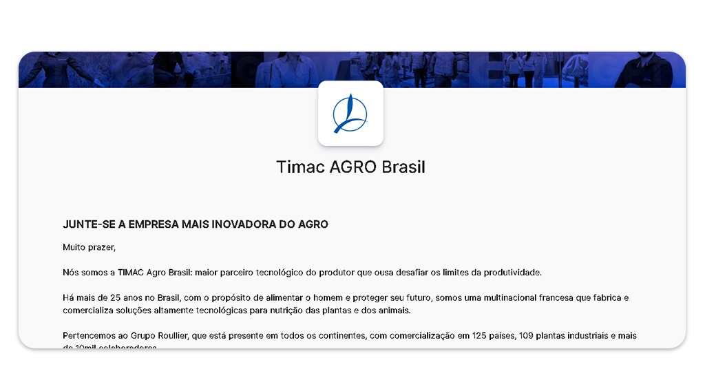 Vagas de emprego na Timac