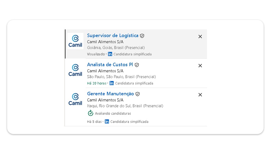 Vagas na Camil Alimentos