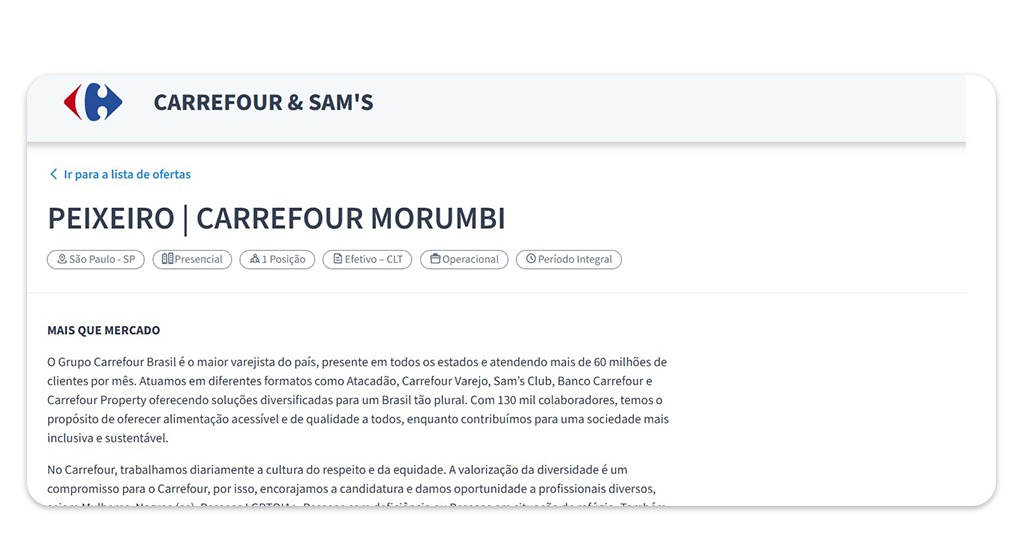 Trabalhar no Carrefour