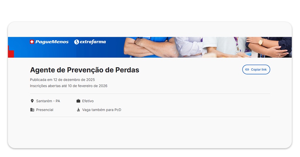 Vagas abertas nas farmácias Extrafarma