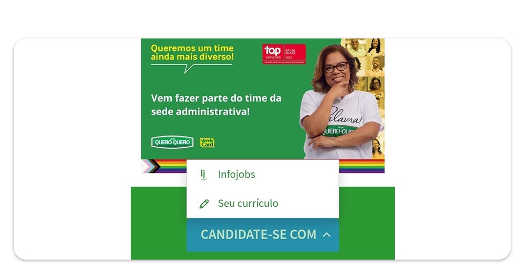 Vagas nas lojas Quero-Quero