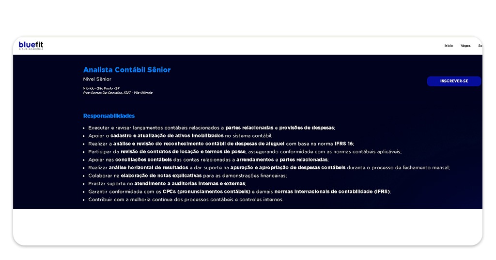 Vagas na Bluefit Academia