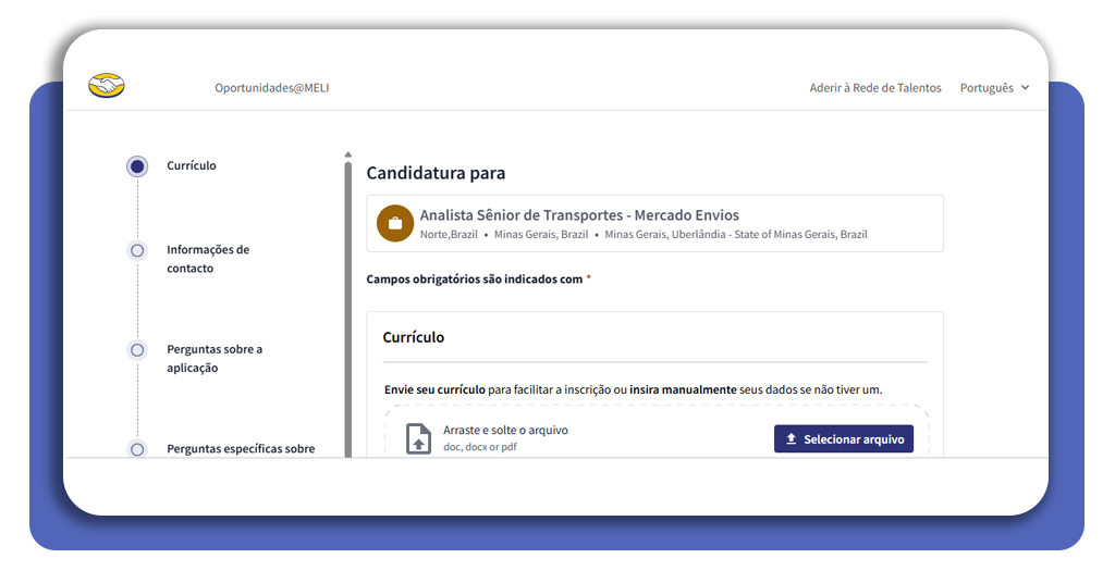 Trabalhar no Mercado Livre