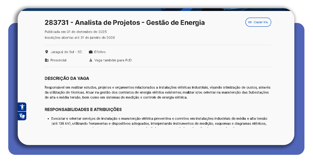 Vagas técnicas e administrativas na WEG