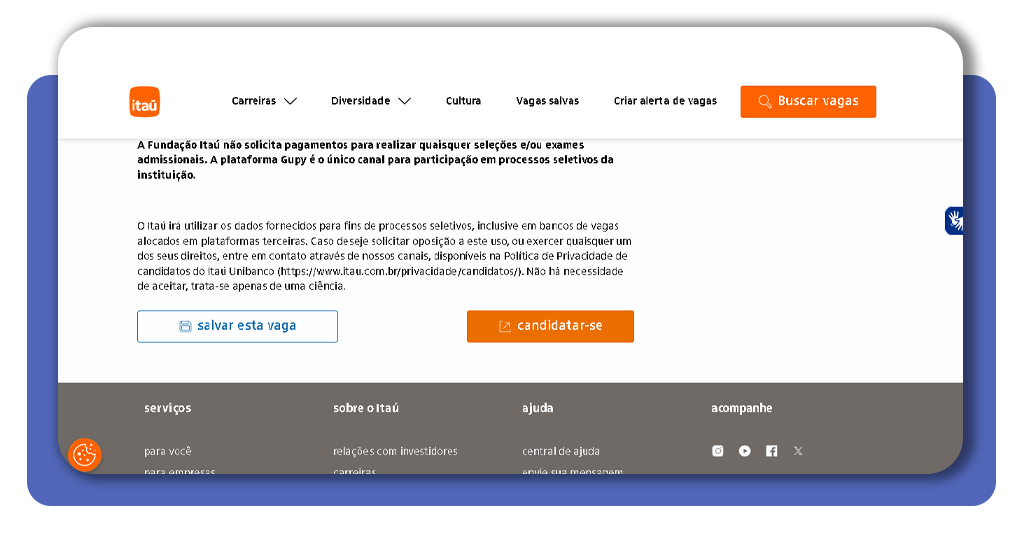 Vagas para trabalhar no Itaú