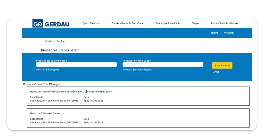 Vagas na Gerdau