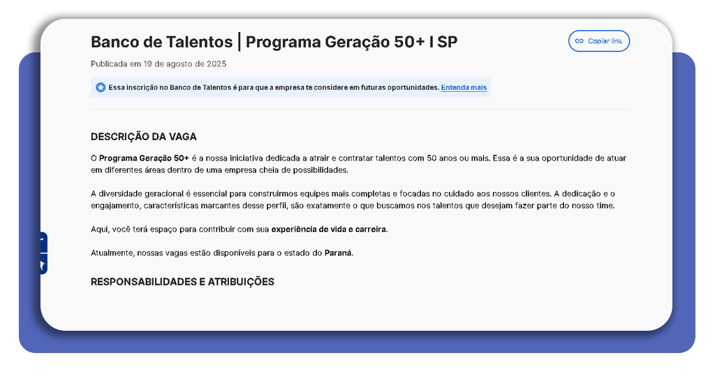 Programa Geração 50+ Panvel