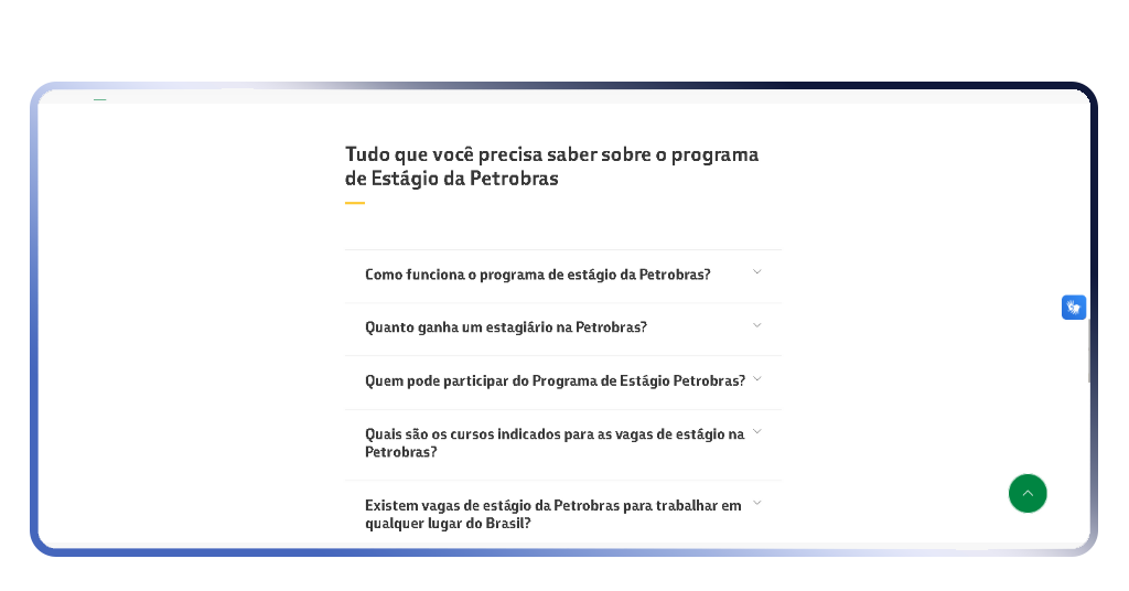 Estágio na Petrobras