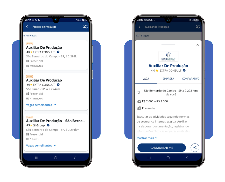 Tela do InfoJobs mostrando como fazer cadastro