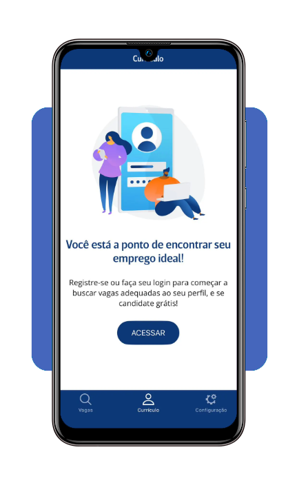 Tela de preenchimento de currículo no app InfoJobs