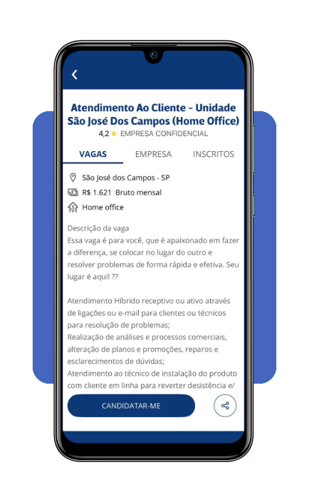 Descrição detalhada de vaga de telemarketing no InfoJobs