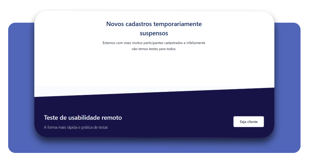 Interface de aguardo de vagas no TestaIsso