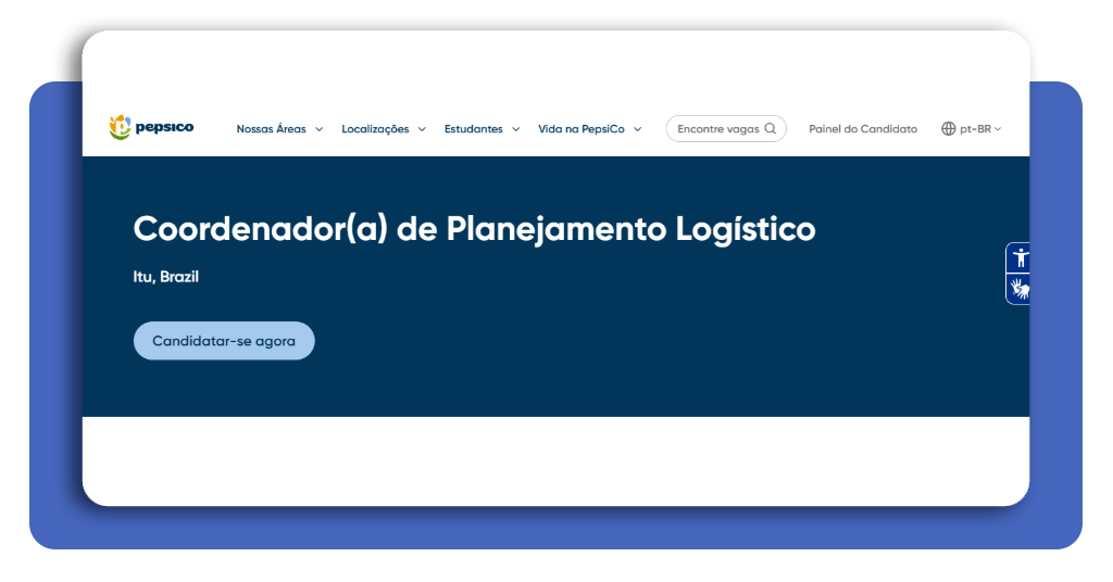 Envio de currículo para vaga na PepsiCo