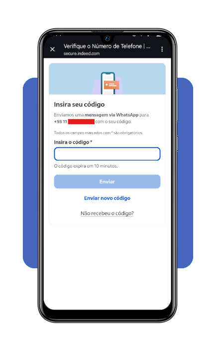 Tela de validação de identidade no Glassdoor