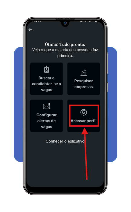 Tela de ajuste de perfil no Glassdoor
