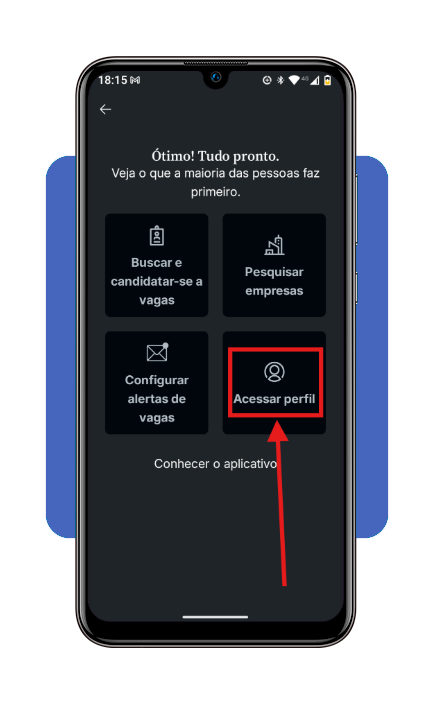 Tela de preenchimento de currículo no aplicativo Glassdoor
