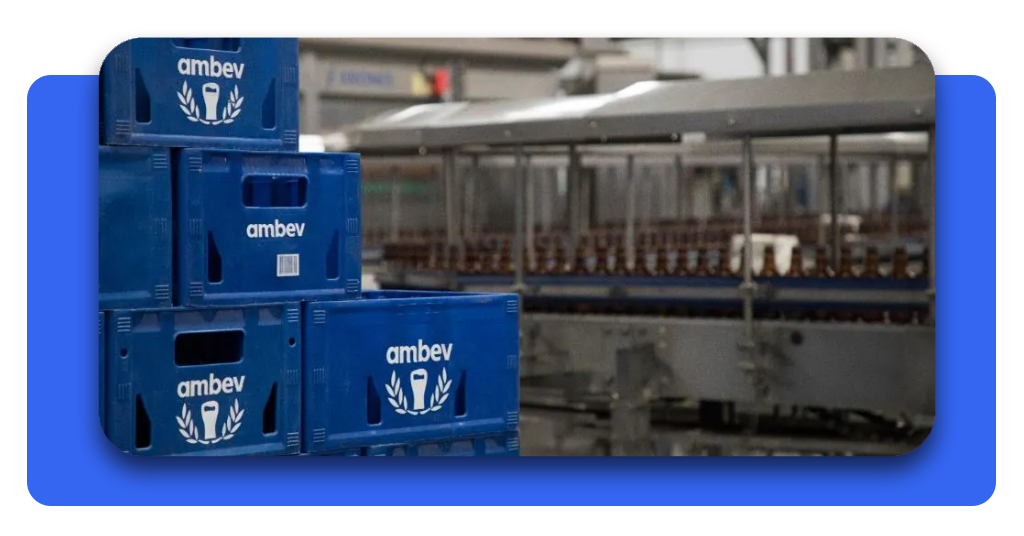 Visita à fábrica da Ambev no Brasil em março de 2020