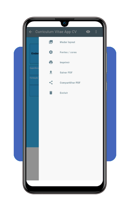 Passo 5 - Download do currículo finalizado no Curriculum Vitae App CV