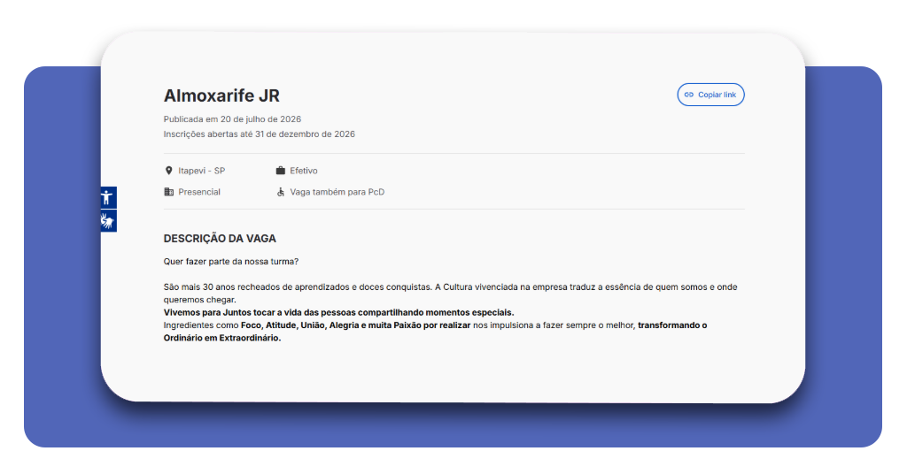 Passo 5 para vagas na Cacau Show: candidatar-se à vaga desejada