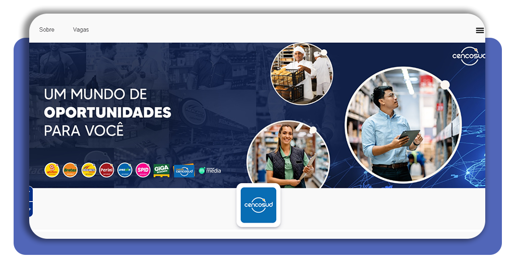 Página inicial de vagas da Cencosud na Gupy