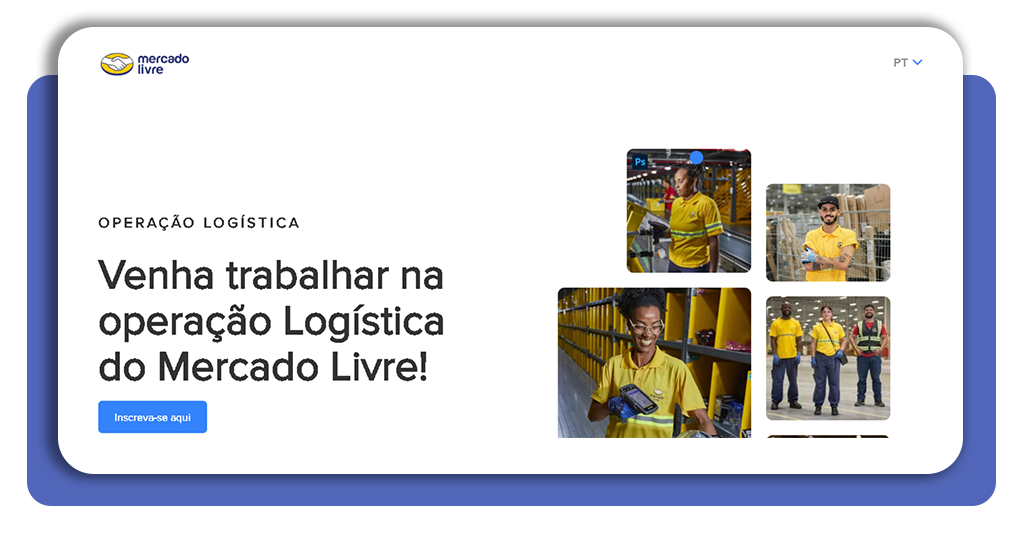 Página de carreiras do Mercado Livre