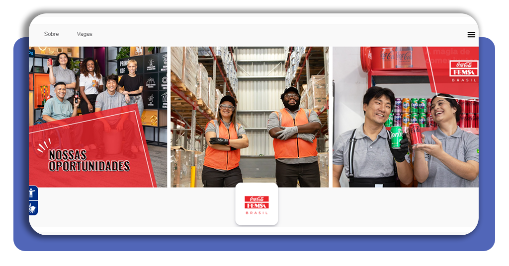 Página inicial da Coca-Cola FEMSA Brasil na plataforma Gupy