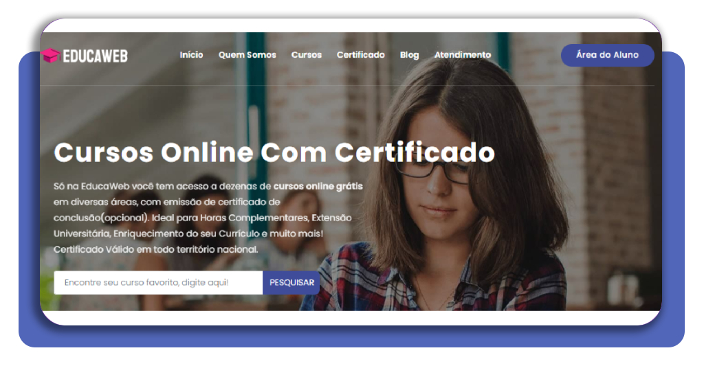Passo 1 - Acesse o site da EducaWeb pelo navegador do celular