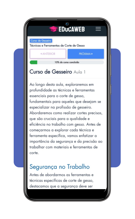 Passo a passo para inscrição no curso de gesseiro profissional online