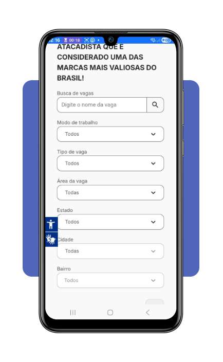 Preenchimento do currículo no portal do Assaí Atacadista