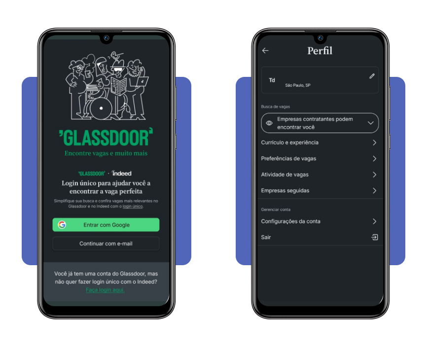 Passo 2 para criar conta no Glassdoor