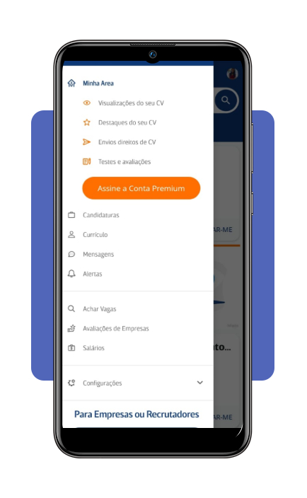 Tela de preenchimento de currículo no Infojobs