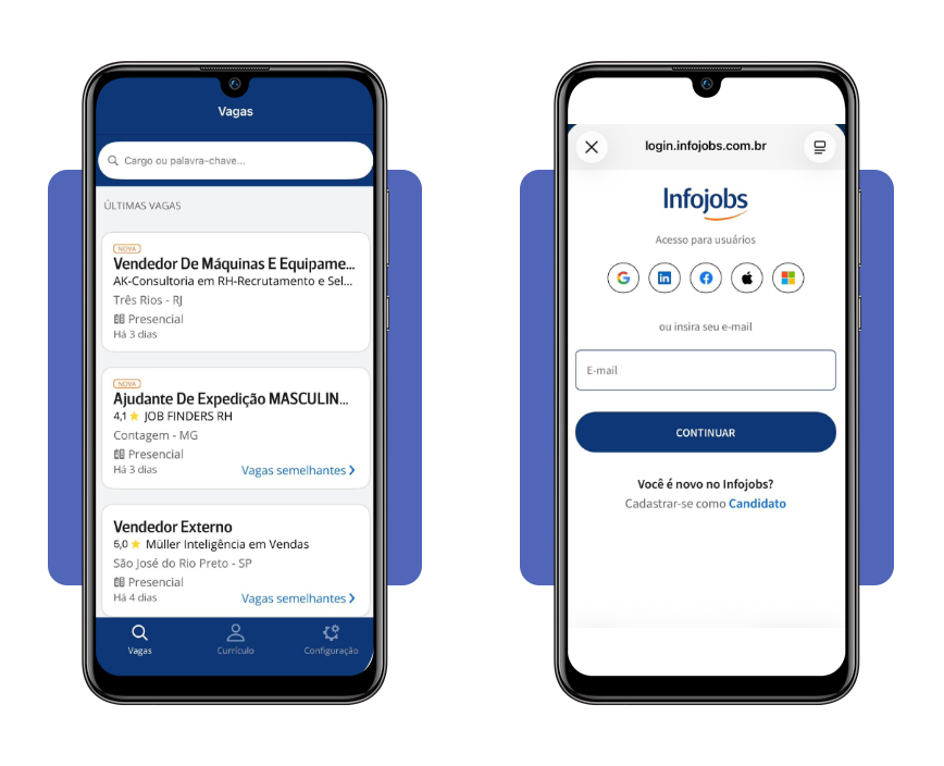 Passo 2 - crie sua conta no InfoJobs