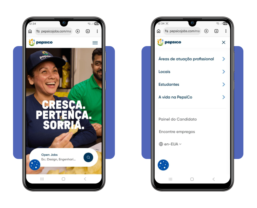 Passo 1 para encontrar vagas de motorista na Pepsi - acessar o site PepsiCo Jobs