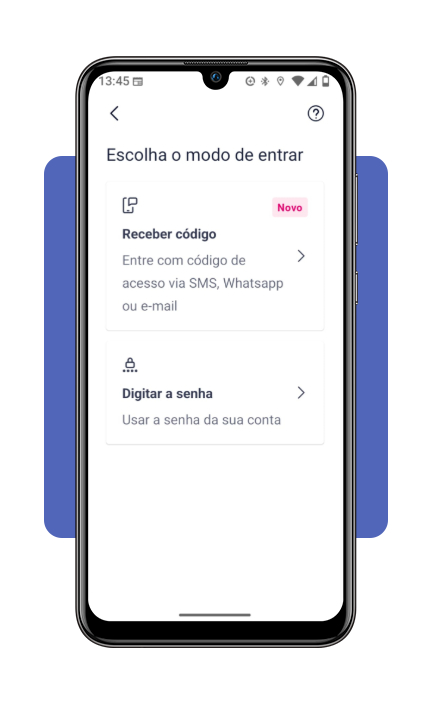 Tela de confirmação de identidade no app Serasa