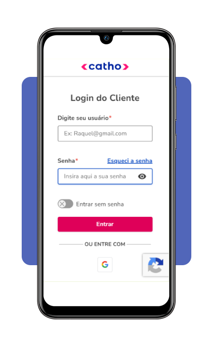 Criando conta no aplicativo Catho para se candidatar a vagas de portaria