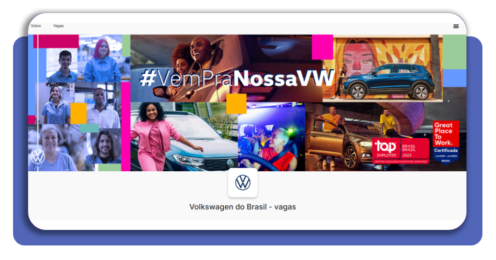 Portal de carreiras da Volkswagen no Brasil